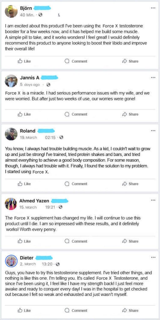 Force X Reviews