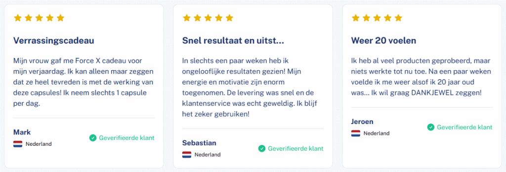 Force X beoordelingen